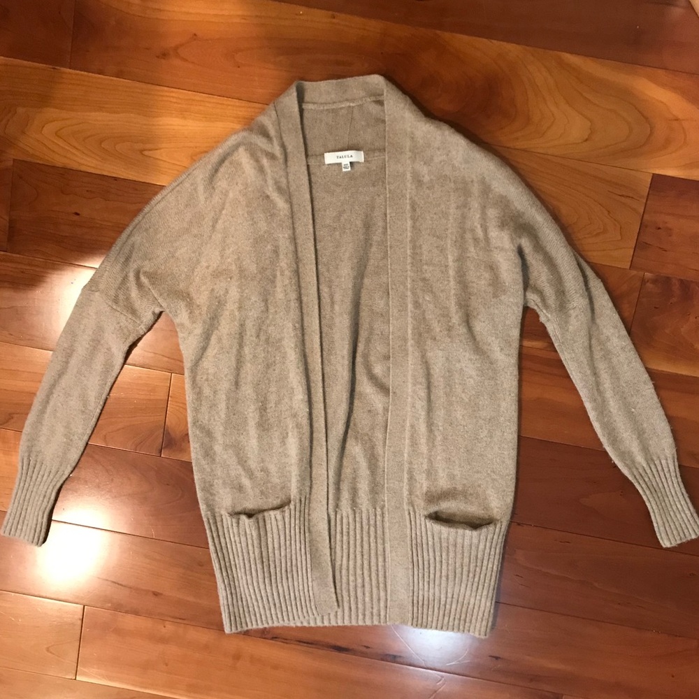 Aritzia TALULA Beige Open Cardigan